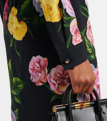 Robe chemise Longuette à fleurs | Dolce&Gabbana