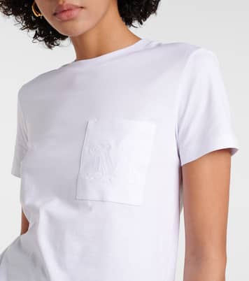 T-shirt Papaia brodé en coton | Max Mara