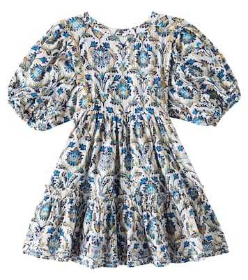 Abito Aria in cotone con volant | Poupette St Barth Kids