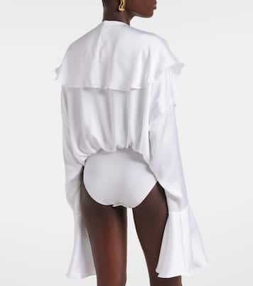 Ruffled bodysuit | Norma Kamali