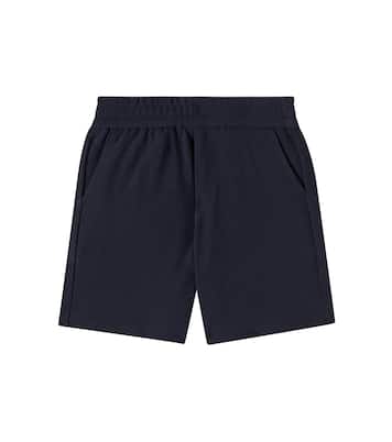 Bermuda in cotone con logo | Moncler Enfant