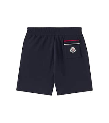 Bermuda in cotone con logo | Moncler Enfant