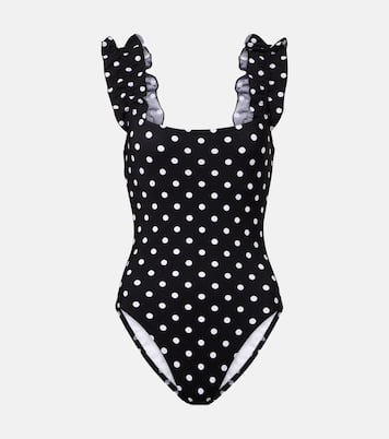 Costume intero a pois con volant | Karla Colletto