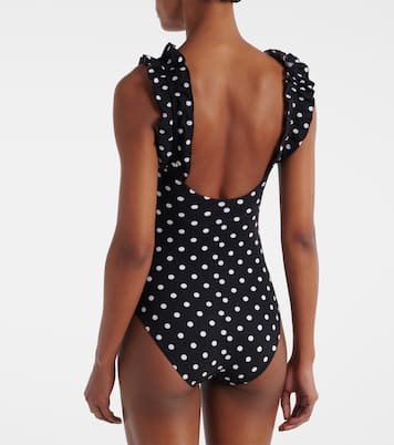 Costume intero a pois con volant | Karla Colletto