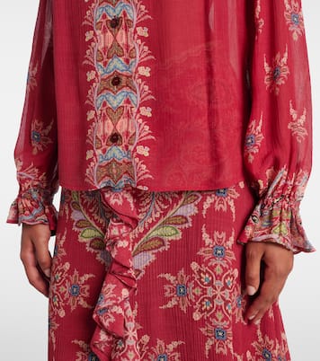 Printed crepon blouse | Etro