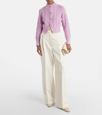 Cárdigan cropped Aleph de algodón trenzado | Emilia Wickstead