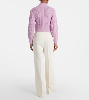 Cárdigan cropped Aleph de algodón trenzado | Emilia Wickstead
