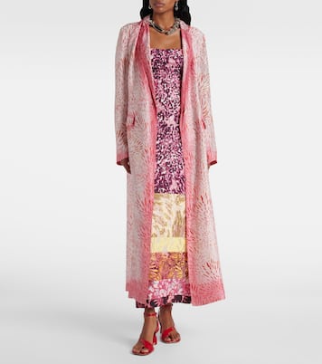 Cappotto in seta con stampa | Dries Van Noten