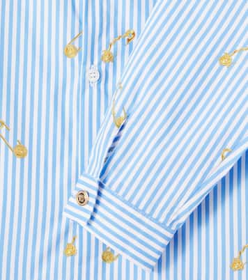 Safety Pin Bengal stripe cotton shirt | Versace Kids