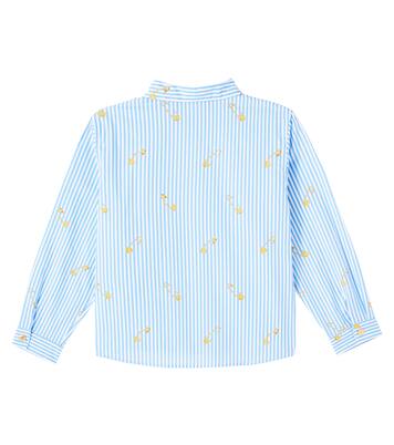 Safety Pin Bengal stripe cotton shirt | Versace Kids