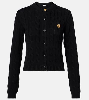 Cardigan in cotone con ricamo | Loewe