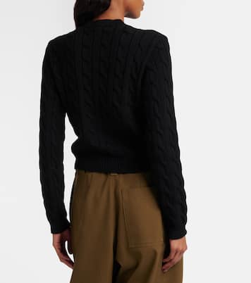 Anagram cable-knit cotton cardigan | Loewe