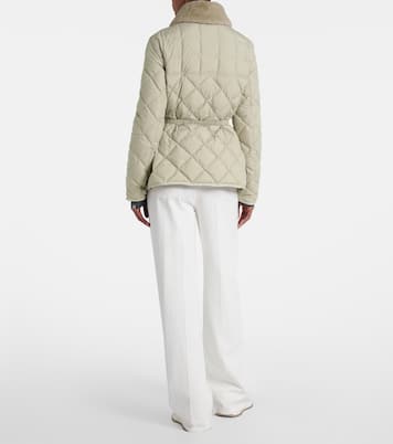 Cygne faux fur-trimmed down jacket | Moncler