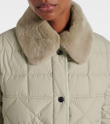 Cygne faux fur-trimmed down jacket | Moncler