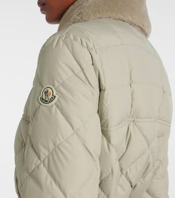 Cygne faux fur-trimmed down jacket | Moncler