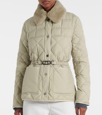 Cygne faux fur-trimmed down jacket | Moncler