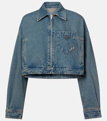 Chaqueta cropped de denim | Prada