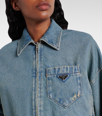 Chaqueta cropped de denim | Prada