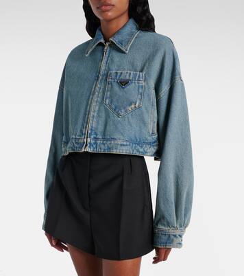 Chaqueta cropped de denim | Prada