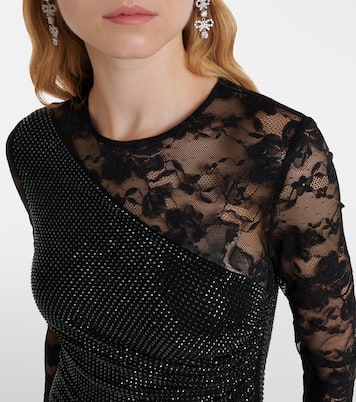 Robe mit Spitze und Kristallen | Self-Portrait