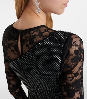 Robe mit Spitze und Kristallen | Self-Portrait
