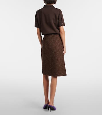 Wool-blend midi skirt | Gucci