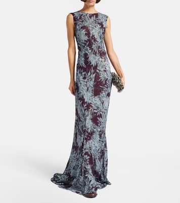 Printed chiffon gown | Dries Van Noten