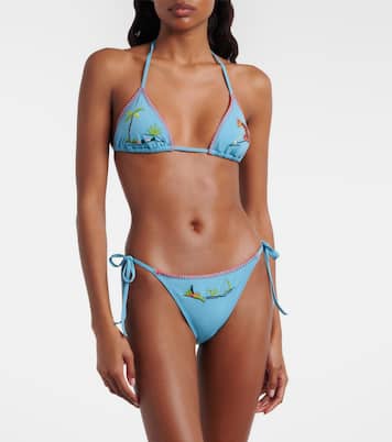 Sisley embroidered bikini bottoms | Staud