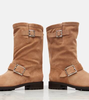 Biker suede mid-calf boots | Jimmy Choo