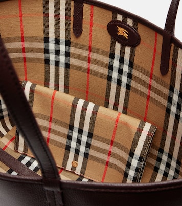 Reversible Burberry Check Medium leather tote bag | Burberry