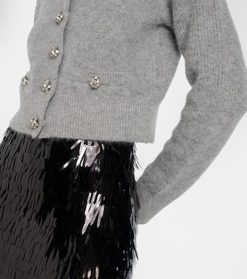 Embellished lace-trimmed cardigan | Self-Portrait