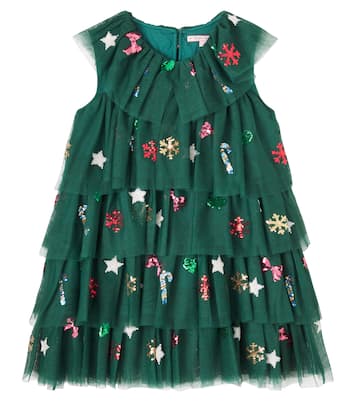 Vestido Yvonne de tul con lentejuelas | Konges Sløjd
