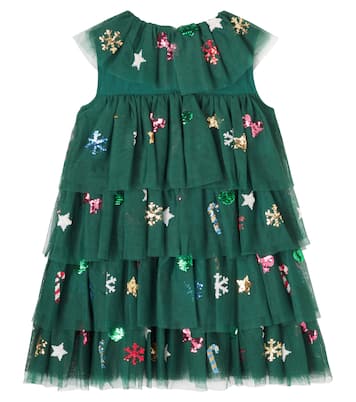 Vestido Yvonne de tul con lentejuelas | Konges Sløjd