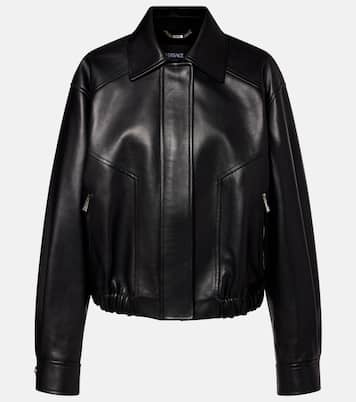 Leather blouson jacket | Versace