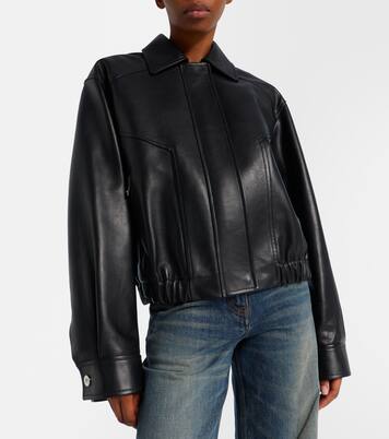 Leather blouson jacket | Versace