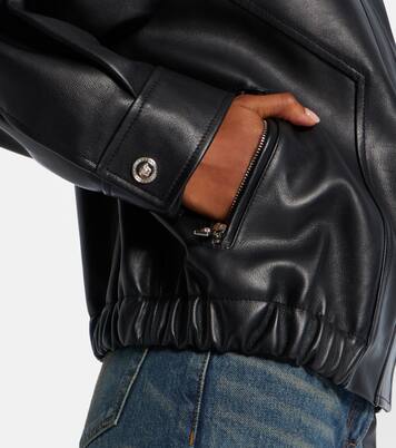 Leather blouson jacket | Versace