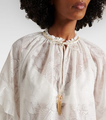 Daylight ruffled cotton-blend blouse | Zimmermann