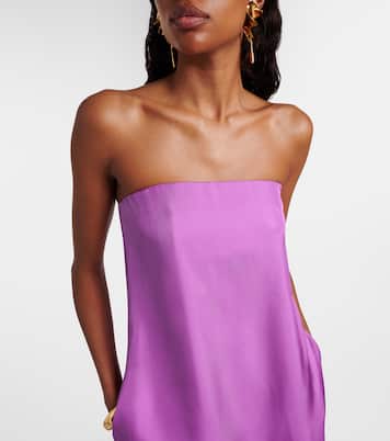 Strapless silk satin gown | Christopher Esber