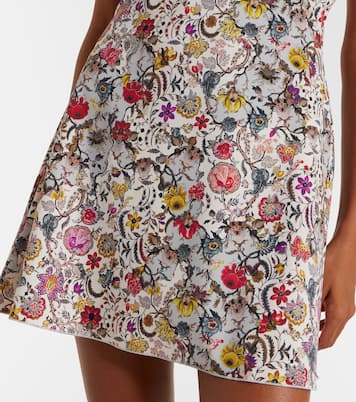 Embellished lace-trimmed minidress | Roberto Cavalli