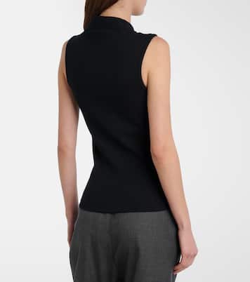 Asymmetric cotton and linen top | Lemaire