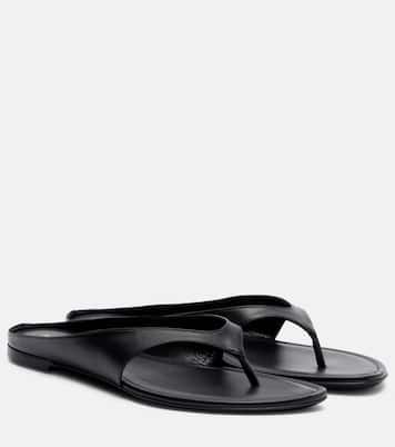 Sun-kissed leather thong sandals | Herbert Levine