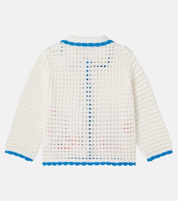 Embroidered crochet cotton cardigan | Stella McCartney Kids