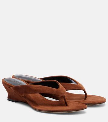 Micro Wedge 40 suede thong sandals | Le Monde Béryl