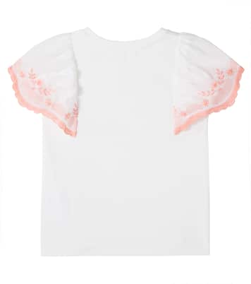 Embroidered cotton T-shirt  | Chloé Kids