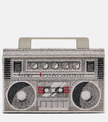 Henkeltasche Soft Boom Box mit Kristallen | Judith Leiber Couture