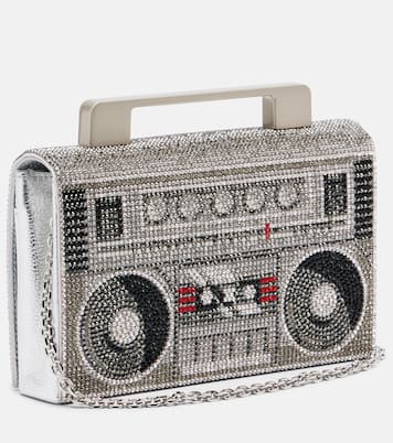 Henkeltasche Soft Boom Box mit Kristallen | Judith Leiber Couture