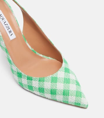Bow Tie bow-detail checked pumps | Aquazzura