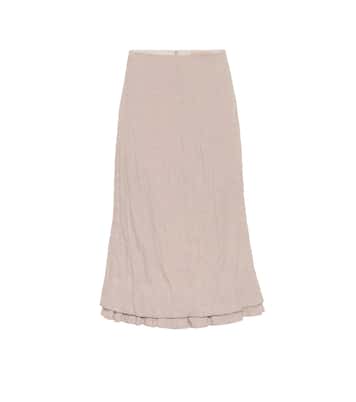 Quarzo linen-blend midi skirt | Brock Collection