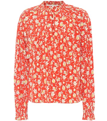 Blusa Reba a stampa in seta stretch | Veronica Beard