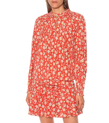 Blusa Reba a stampa in seta stretch | Veronica Beard